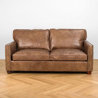 Двухместный диван Minister 2 Seater RM натуральная кожа Brown Franco - ракурс 2