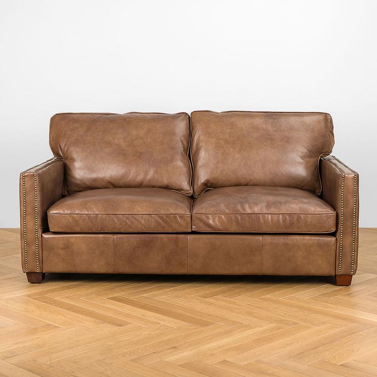 Двухместный диван Minister 2 Seater RM натуральная кожа Brown Franco - ракурс 2