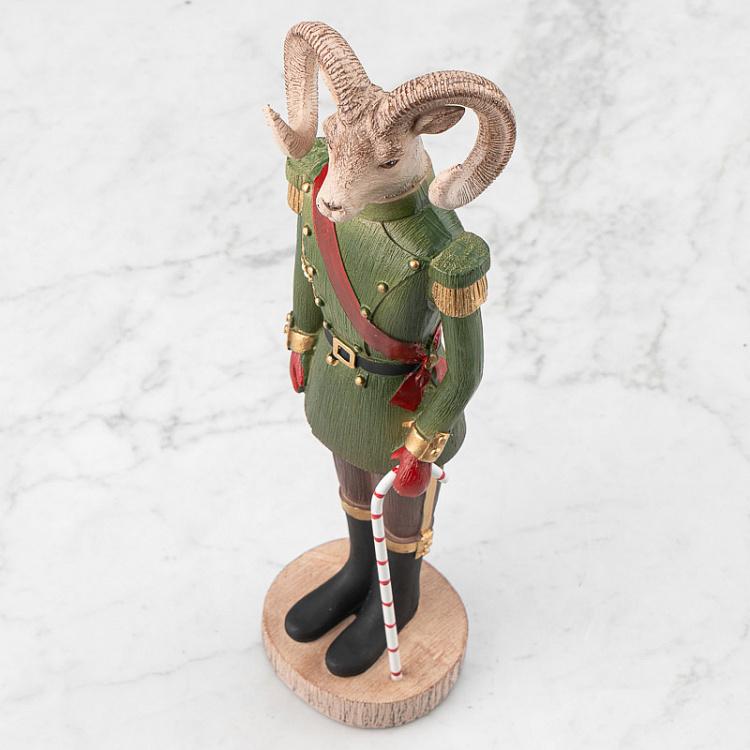 Статуэтка Баран с леденцом Figure Ram With Candy Cane 32 cm