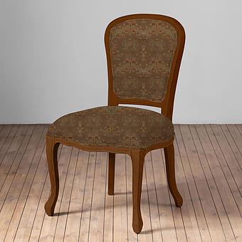 Стул Jean-Paul Side Dining Chair, Oak Dark Amber ткань Burnt Green Jacquard