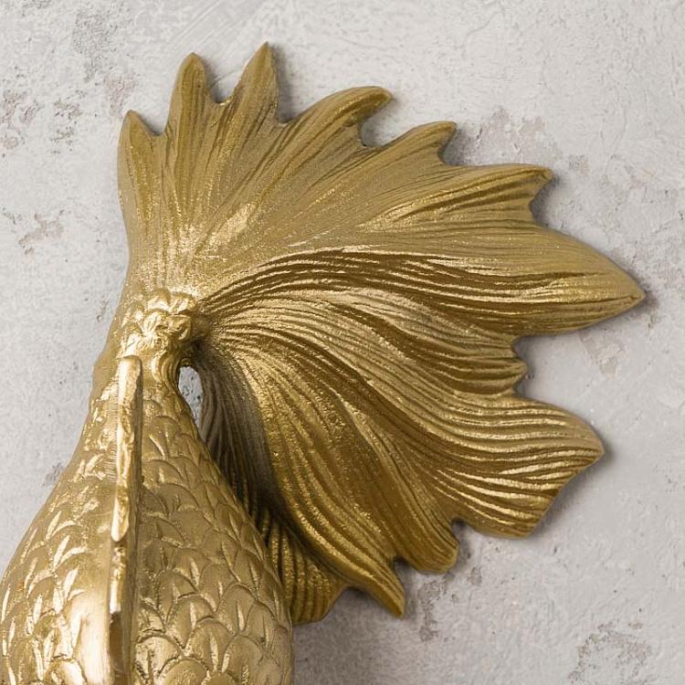 Настенное украшение Золотая рыбка с хвостом налево Wall Gold Fish Tail Left