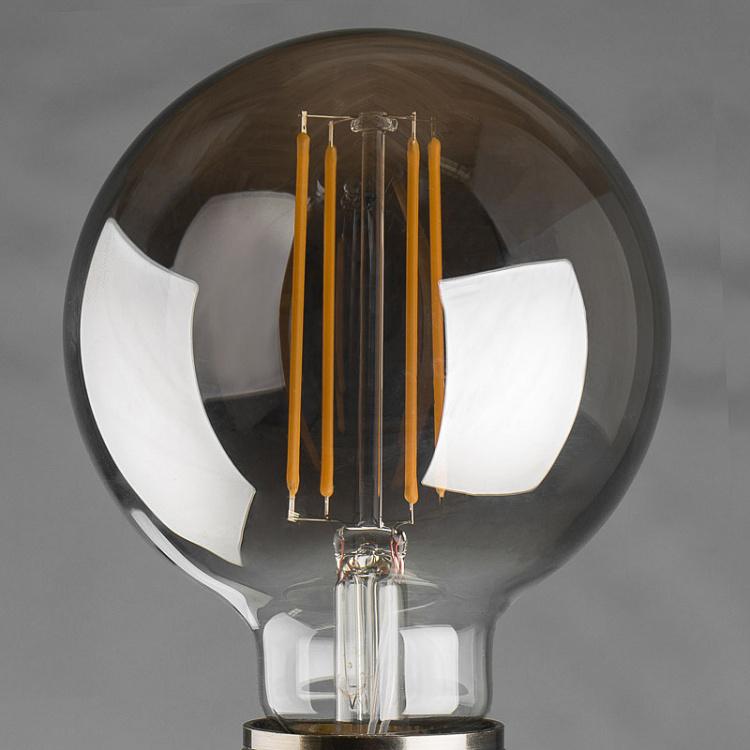 Филаментная светодиодная не диммируемая лампа Эдисон Глоуб Цитадель E 27 4Вт, серая колба Edison Globe Grey Citadel E27 4W Non Dim
