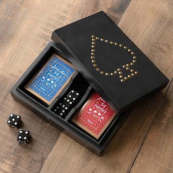 Card Game Box With Ace In Studs With Cards