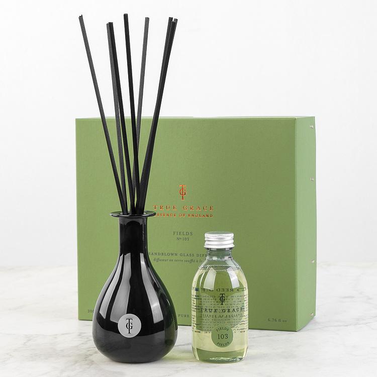 Аромадиффузор набор (палочки, жидкость, флакон) Поля, 200 мл Room Diffuser Set Fields 200 ml