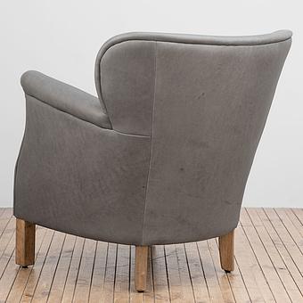 Кресло Greenwich Chair натуральная кожа Freehand Tipped Pewter