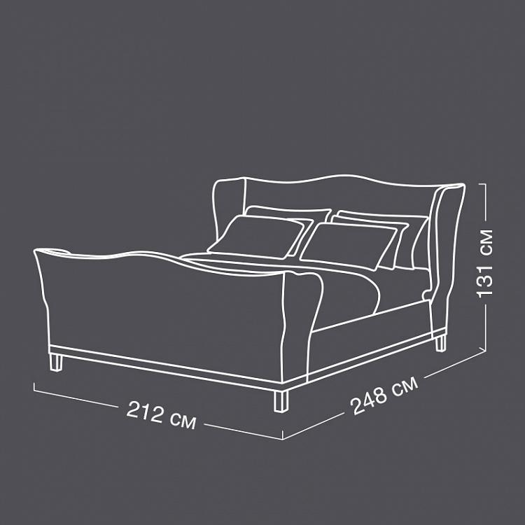 Двуспальная кровать Даунинг, L Downing Wing Double Bed Large