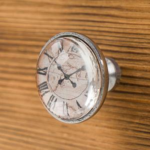 Мебельная ручка Vintage Clock Metal Glass Knob | Home Concept