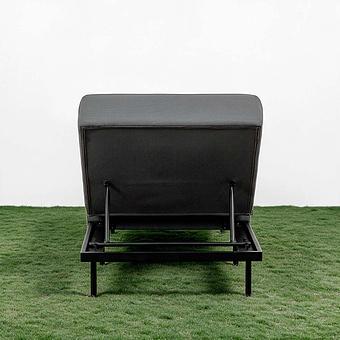 Садовый шезлонг-лежак Chic Lounger, Black акриловая ткань Lead Chine - ракурс 5