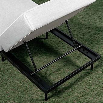 Садовый шезлонг-лежак Chic Lounger, Black акриловая ткань Lead Chine - ракурс 6