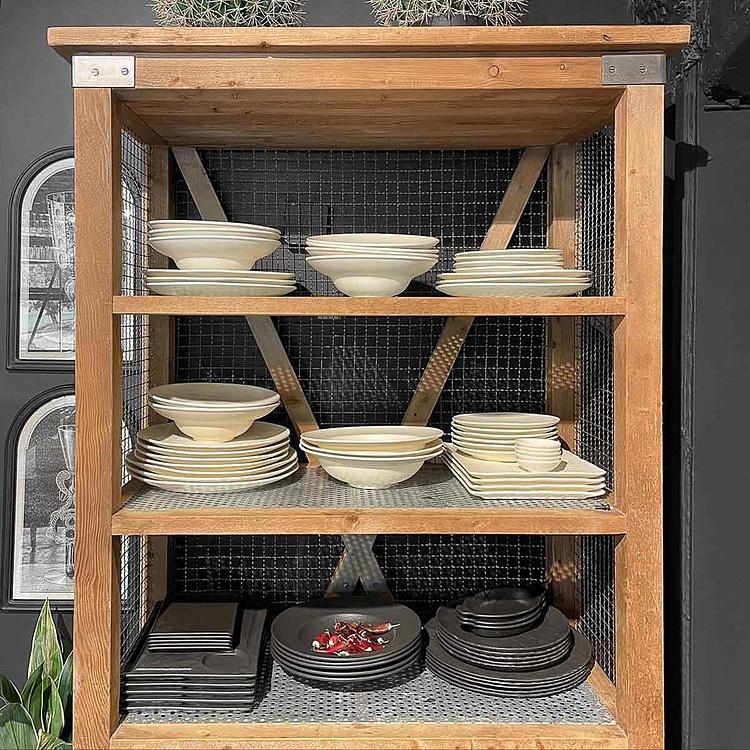 Стеллаж Селвейдж дисконт Salvage Open Grill Bookcase discount