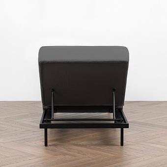 Садовый шезлонг-лежак Chic Lounger, Black акриловая ткань Anthracite Carbon - ракурс 5