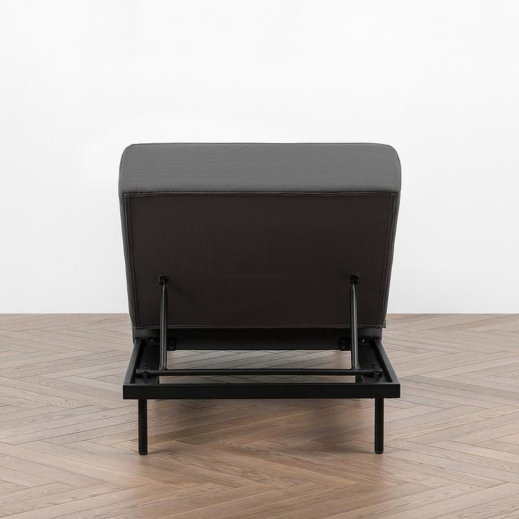 Садовый шезлонг-лежак Chic Lounger, Black акриловая ткань Anthracite Carbon - ракурс 5
