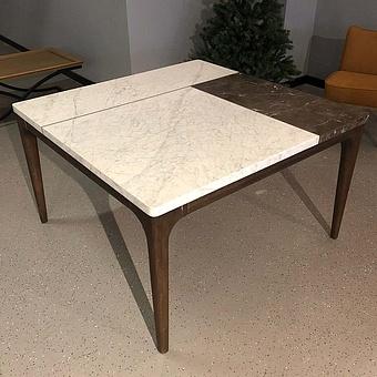 F310 Stonepiet Square Dining Table, Brushed Dark Brown Oak discount