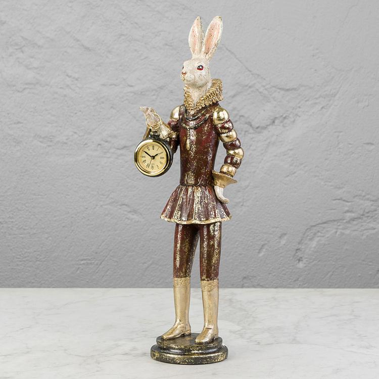 Hare Figurine With Clock