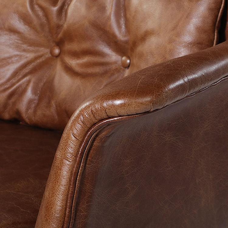 Кресло Ufficio Verona Armchair D натуральная кожа Vintage Brown - ракурс 2