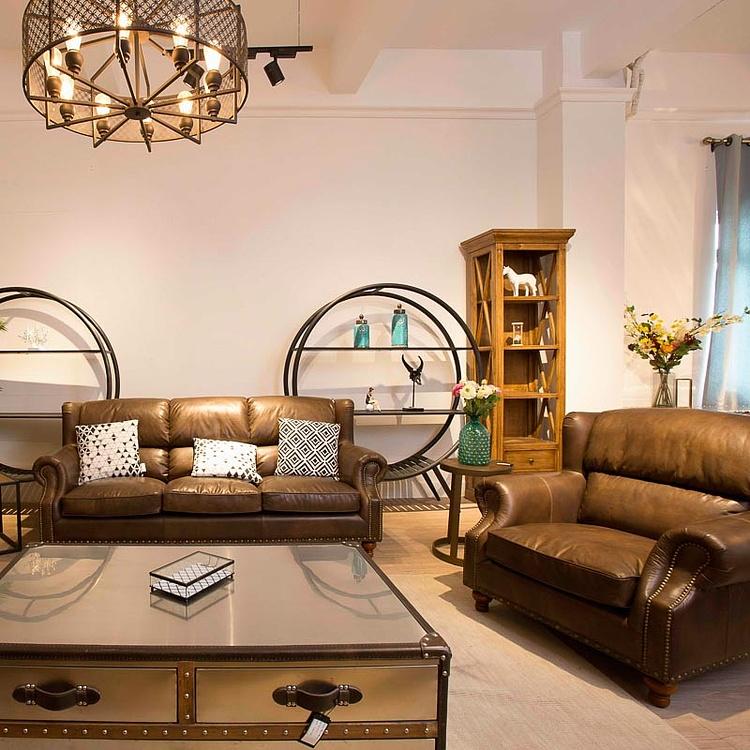 Трёхместный кожаный диван Черчилль Churchill 3 Seater Leather RM