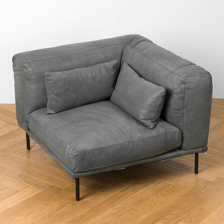 Угловой модульный кожаный диван Студио Studio Group Leather