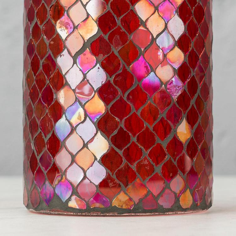 Мозаично-красный подсвечник Mosaic Red Votive Holder