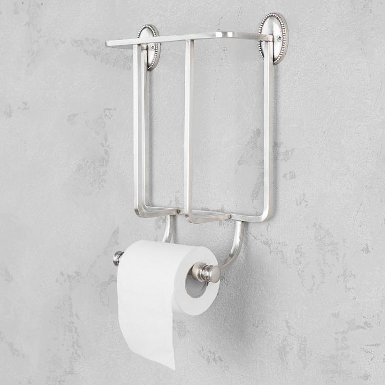 Держатель туалетной бумаги цвета состаренного серебра Beaded Magazine Toilet Roll Holder Antique Silver