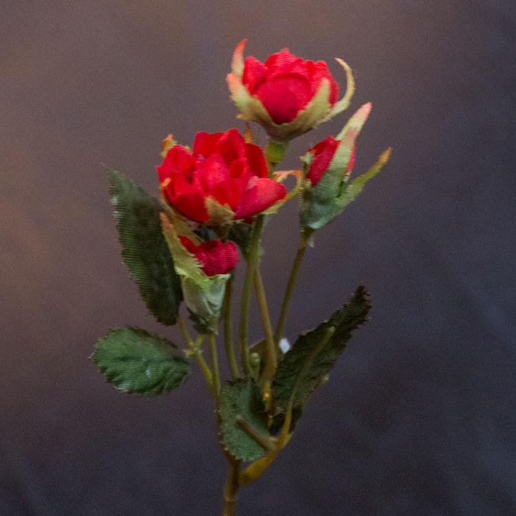 Искусственный цветок Красная мини-роза, 30 см Mini Rose Red 30 cm