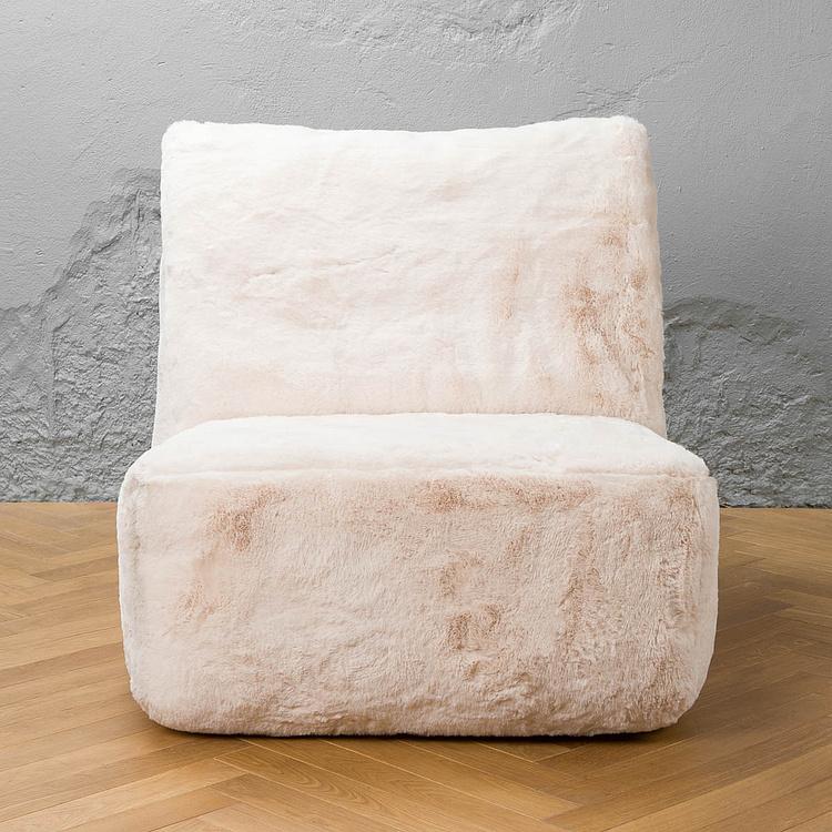 Кресло Lomfy Chair искусственный мех Big Bear Cream - ракурс 2