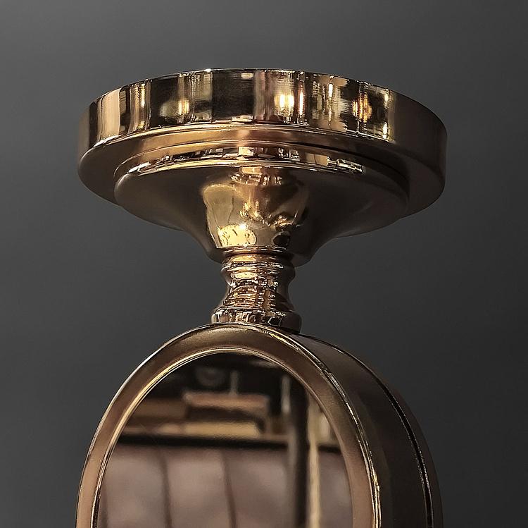 Металлический подсвечник с зеркалом мини Metal Mirror Candle Holder Gold Mini