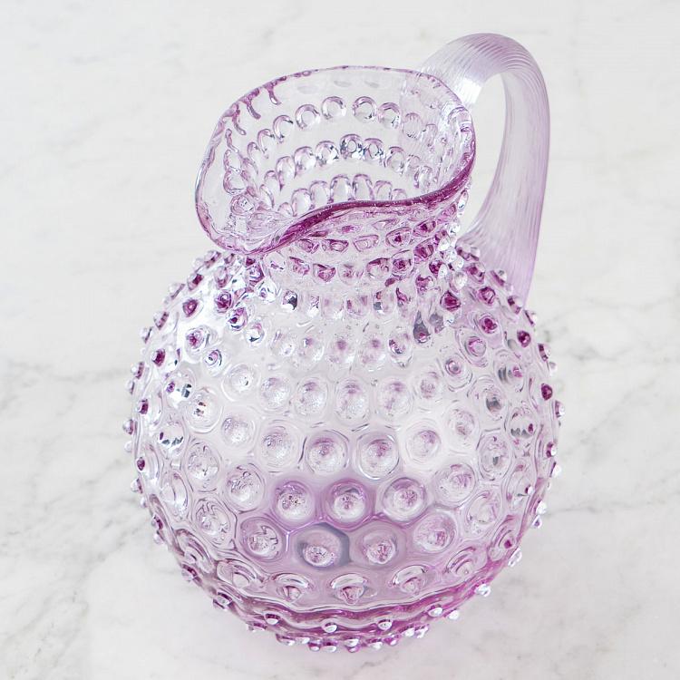 Лиловый кувшин Диамант Pitcher Hobnail Lila Large