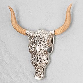 Wall Skull Bull Engraved