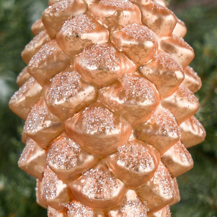 Ёлочная игрушка Янтарная шишка Cone Amber 12 cm