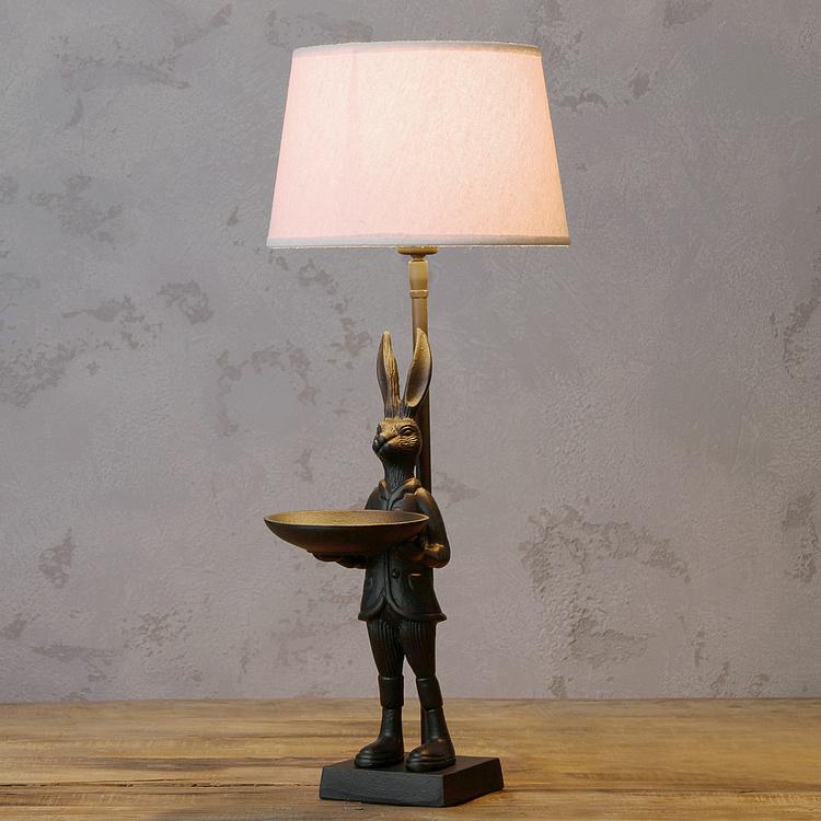 Table Lamp With Standing Hare