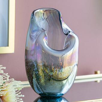 Folded Edge Handcrafted Holographic Glass Vase