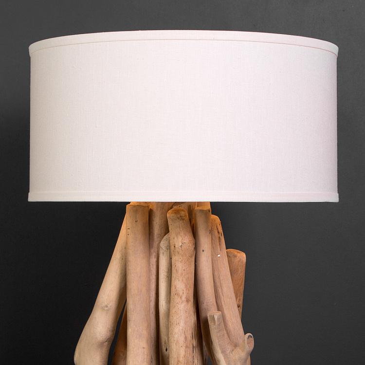 Настольная лампа с абажуром Мангровое дерево, L L030 Mangrove Driftwood Table Lamp, Large