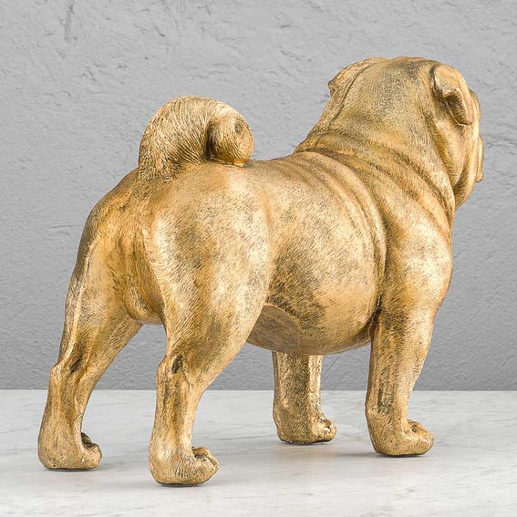 Статуэтка Золотой мопс Бейли Pug Bailey Antique Gold