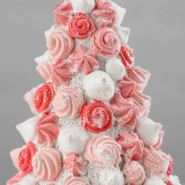 Новогодняя фигурка Сладкая ёлка зелёно-розовая Candy Cone Tree On Stand Pink Green 20,5 cm