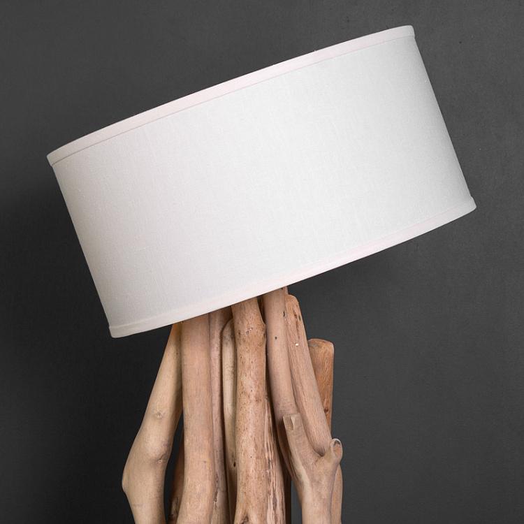 Настольная лампа с абажуром Мангровое дерево, L L030 Mangrove Driftwood Table Lamp, Large