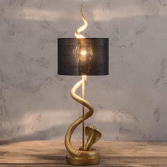 Настольная лампа с абажуром Table Lamp Kaara Gold/Black