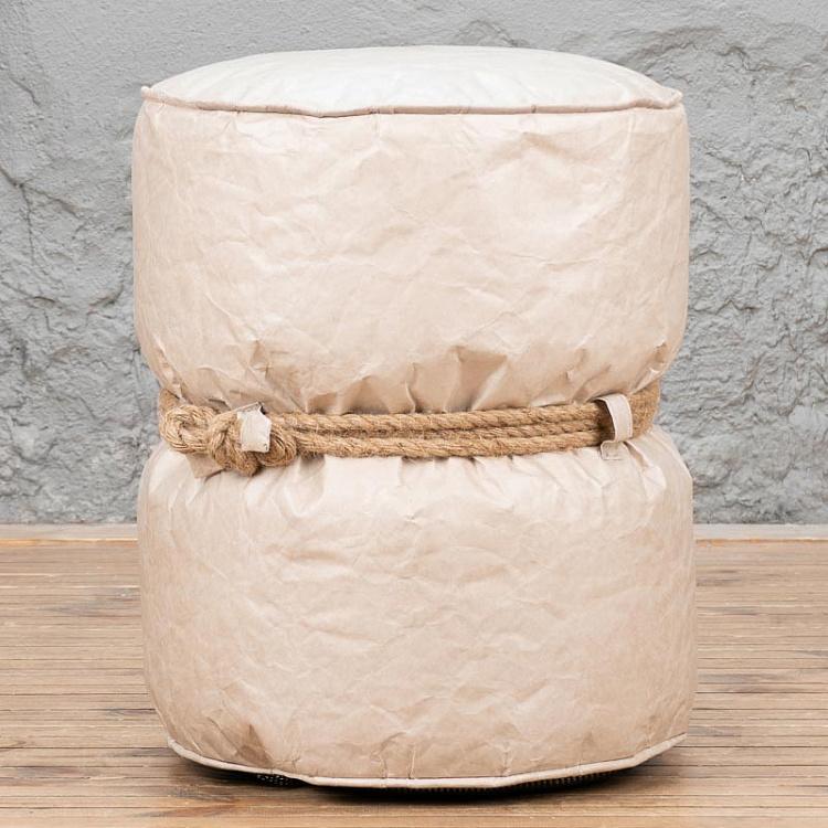 Couronnes Footstool Rice White