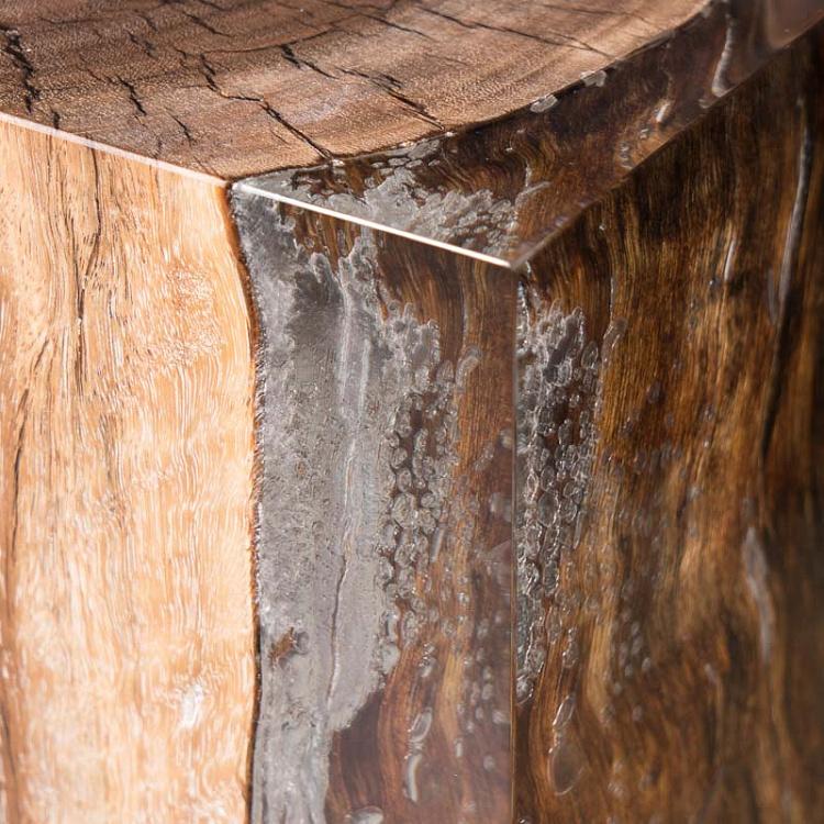 Прикроватный столик Ниллек со стволом дерева в акриле F162 Nilleq Occasional Table, Drift Wood