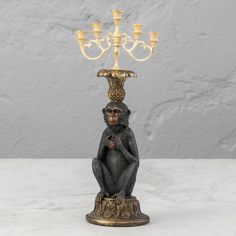 Подсвечник на 5 свечей Обезьяна Monkey Candle Holder For 5 Candles