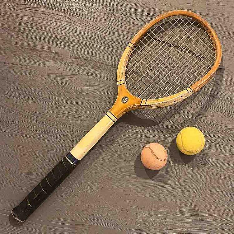 Vintage Tennis Racket And Ball 15