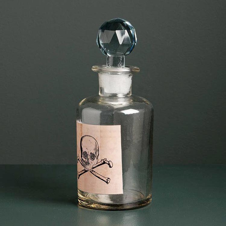 Бутылка с пробкой Череп с костями Skull Bottle With Stopper