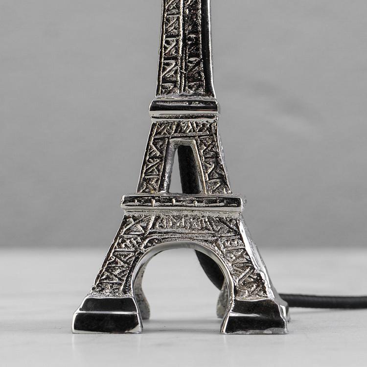 Настольная лампа с абажуром Эйфелева башня Eiffel Tower Silver Patina Table Lamp With Shade