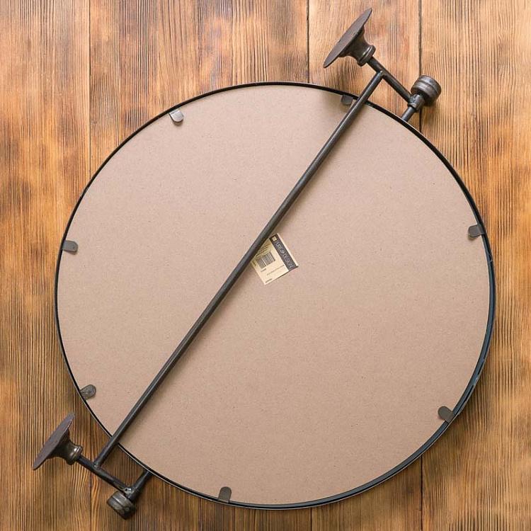 Круглое настенное поворотное зеркало Round Copper Swivel Wall Mirror