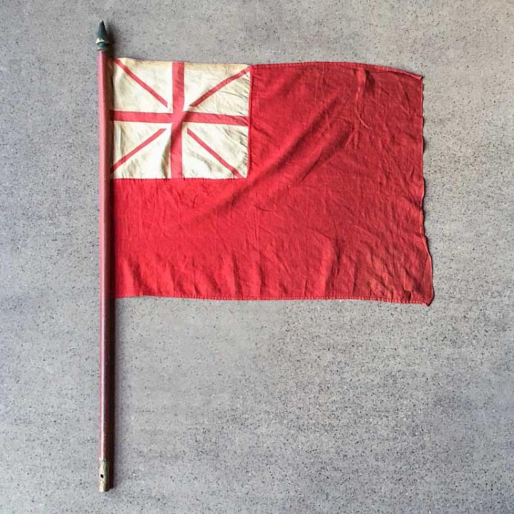 Винтажный флаг на древке 1 Vintage Flag On Pole 1