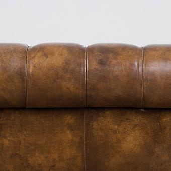 Трёхместный диван Constable 3 Seater натуральная кожа Original Vintage Coffee - ракурс 10