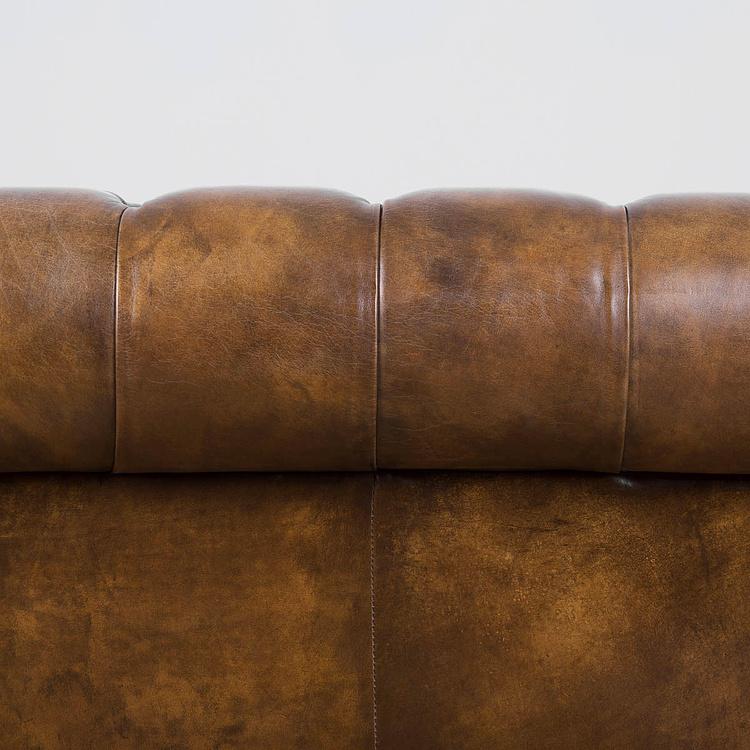 Трёхместный диван Constable 3 Seater натуральная кожа Original Vintage Coffee - ракурс 9