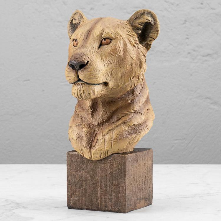 Статуэтка на подставке Голова львицы Lioness Head On Stand