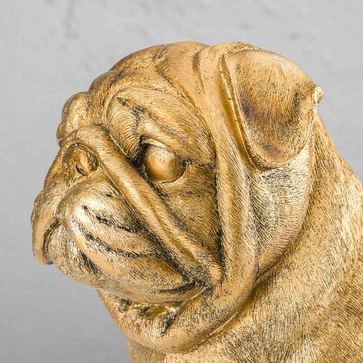 Статуэтка Золотой мопс Бейли Pug Bailey Antique Gold