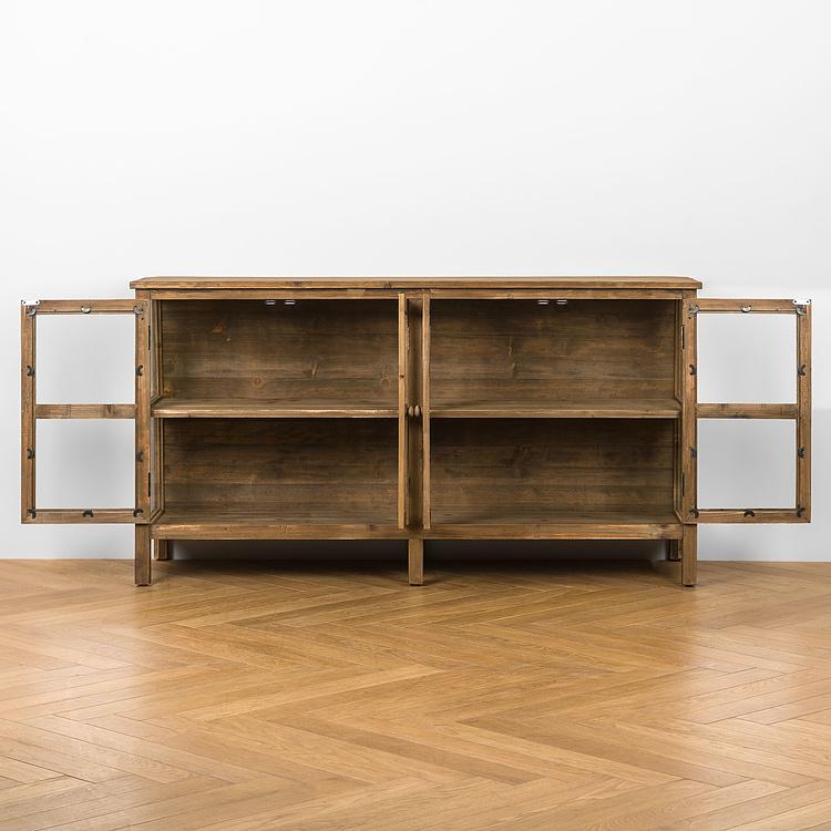 Четырёхдверный низкий сервант Лаваль Laval 4 Doors Glass Sideboard