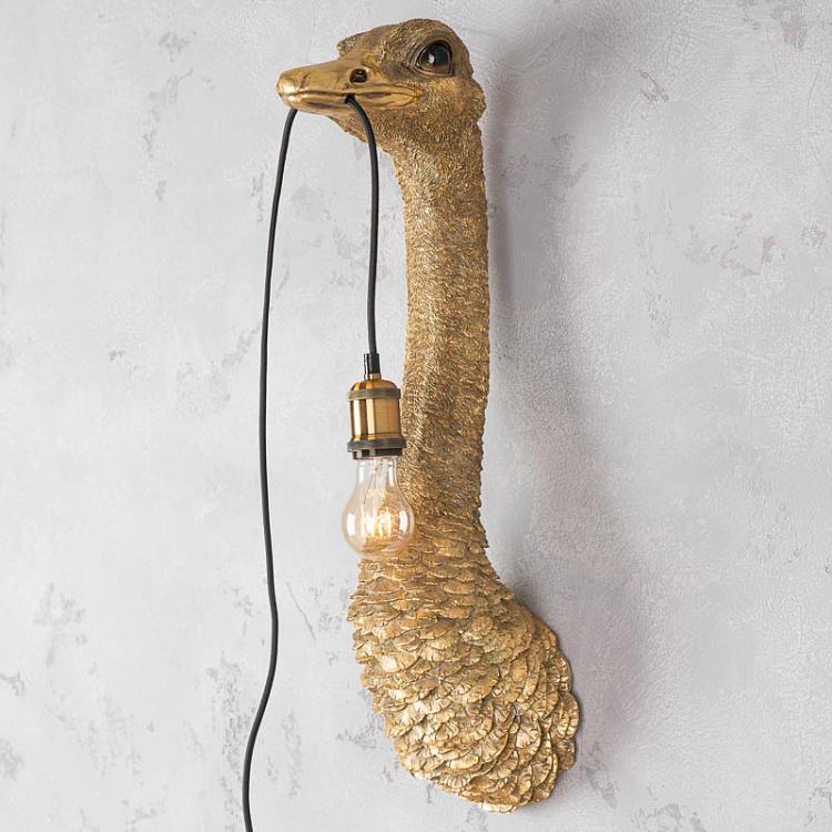 Бра Золотой страус Франц Иосиф Wall Lamp Golden Ostrich Franz Josef
